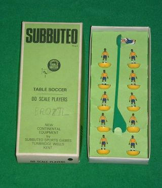 Subbuteo 50 Brazil Vintage H/w World Cup Football Team Boxed