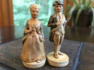 Vintage Sebastian Miniatures Martha And George Washington Figures
