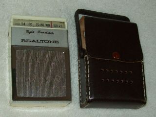 Realtone Tr - 1820 Am Radio 8 Transistor Receiver Vintage 1960 