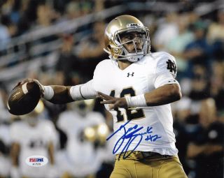Ian Book Signed Autographed Notre Dame 8x10 Football Photo Psa/dna