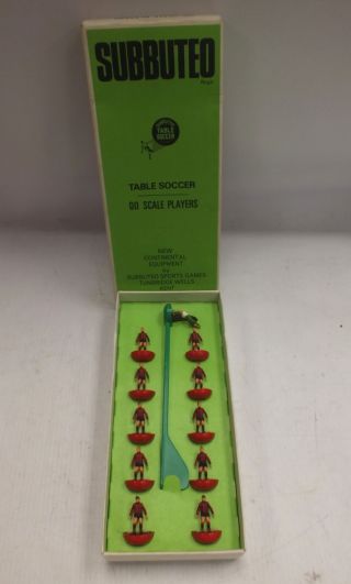 Vintage Boxed 1960s Subbuteo Bournemouth/ Ac Milan 00 Scale Players - F11