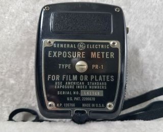 Vintage General Electric Exposure Meter Type PR - 1 For Film or Plates 3