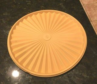 Vintage Tupperware 881 Yellow 10 " Servalier Replacement Lid For Salad Bowl