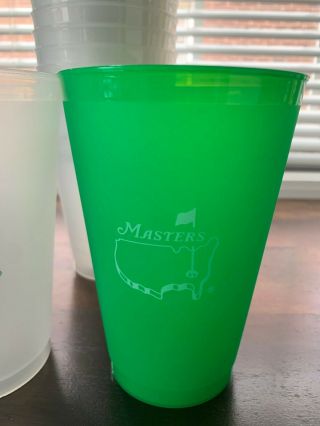 2019 Official Masters Frosted Plastic Green Cup - Set Of 4