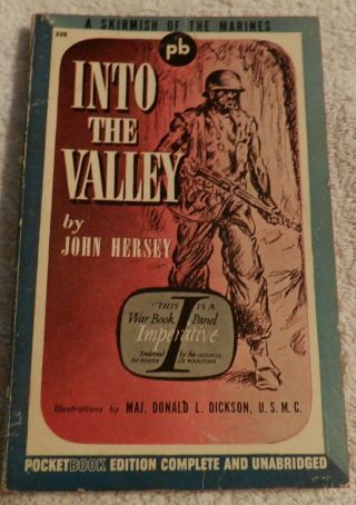 Vintage Mm: Into The Valley: John Hersey: Pocketbook 225: 1943 1st Pb Printing