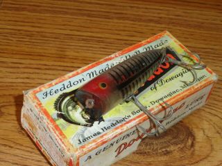 Vintage Fishing Lure Heddon Chugger Spook 9540 Silver Shore Minnow 1954 W/box A