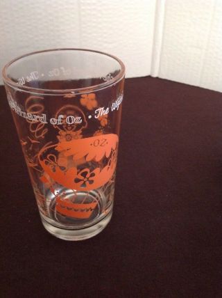 Vintage Wizard of Oz ' The Wizard ' Glass Tumbler S & Co 12 Ounce 5 Inch 3