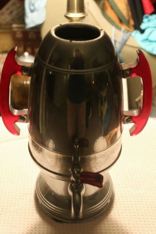 Vintage Art Deco Rocket United Coffee Pot Percolator W/ Bakelite Handles & Valve