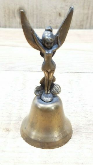 Vintage Walt Disney Productions Peter Pan Tinkerbell Small Decorative Brass Bell