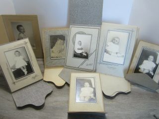 Vintage Cabinet Card Photo Baby Photos,  Vintage Black And White Photos