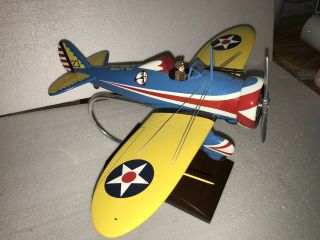 Boeing P26a Peashooter Mahogany Airplane 1/24 Scale