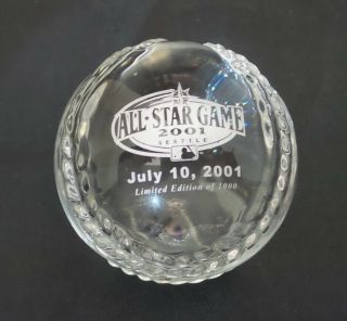 Mlb All Star Game 2001 Seattle Limited Edition Crystal Baseball Limited Edition