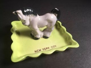 Vintage Souvenir York Horse Ceramic Trinket Tray / Ashtray