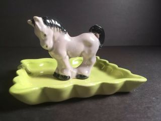 Vintage Souvenir York Horse Ceramic Trinket Tray / Ashtray 2