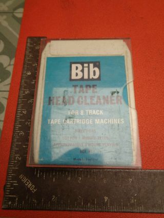 Vintage 8 track cassette Bib tape head cleaner LOTAUDCLN9 2