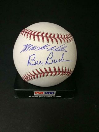 Mookie Wilson & Bill Buckner Autograph Signed Mlb Baseball Auto Psa/dna Sticker