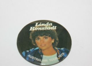 Vintage Linda Ronstadt Australian Tour 1979 Badge Music Collectable