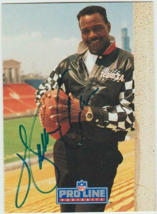 1991 Pro Line Walter Payton Signed Auto Football Card Jsa Authenticated