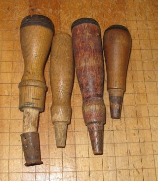 4 Vintage Wood Chisel Handles