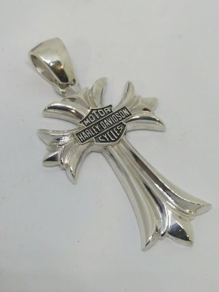Harley Davidson Pendant,  Sterling Silver Cross,  Logo Bar & Shield