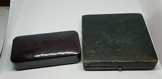 Vintage Bakelite Watch Box & Pocket Watch/coin Box Empty