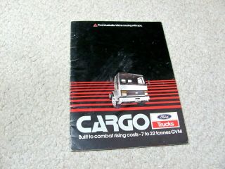 1981 Australian Ford Cargo Truck Sales Brochure.