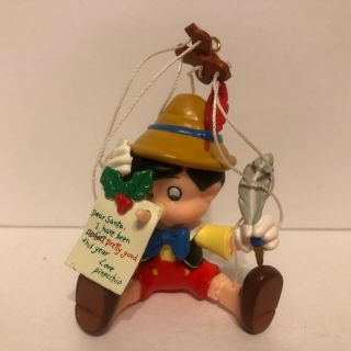 Vintage Enesco Disney Pinocchio Christmas Ornament