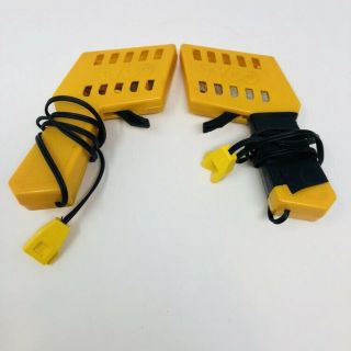 Vtg Tyco Slot Car Trigger Hand Held Controllers Yellow Pair Set Of 2