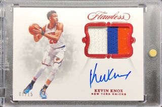 Kevin Knox 2018 - 2019 Panini Flawless Rookie Patch Auto /15