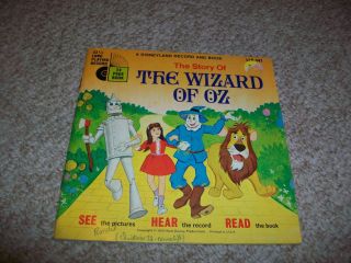 The Story Of The Wizard Of Oz Vintage Disneyland Read Along Book & 33 1/3 Record