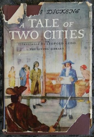 Rare Charles Dickens 1946 Hcdj A Tale Of Two Cities 1st Printing Edition