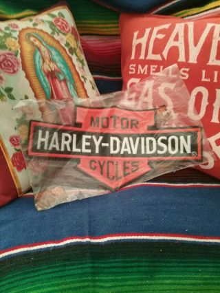 Rare Large Vintage Harley Davidson Trademark Embroidered Sew On Patch 98285 - 70v