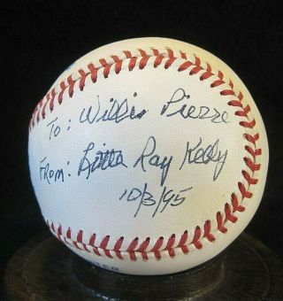 Little Ray Kelly Signed Oal Baseball Babe Ruth 