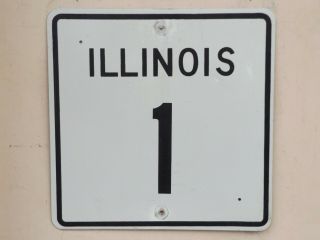 Illinois Land Of Lincoln Highway 1 Route Road Traffic Sign Shield Authentic