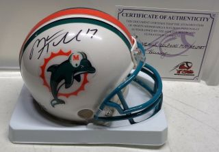 Ryan Tannehill Autographed Miami Dolphins Riddell Mini Helmet With