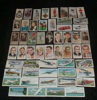 80 Vintage 1930s Mixed Cigarette Cards,  Player 