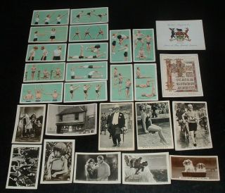 80 vintage 1930s MIXED cigarette cards,  PLAYER ' S,  FILM STARS,  etc.  12 2