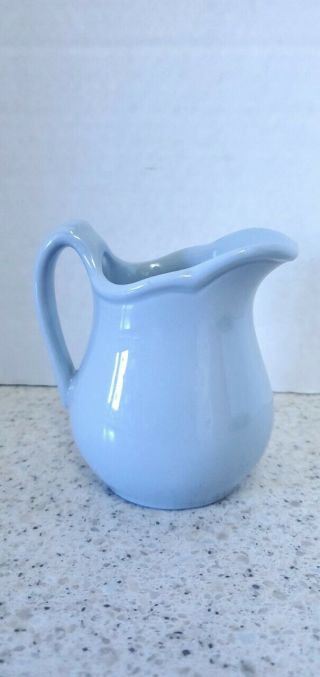 Vintage Buffalo China Lune Blue Restaurant Ware Pitcher - Approx.  4 Inches