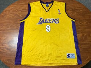 Mens Vintage Champion Kobe Bryant Los Angeles Lakers Basketball Jersey Size 48