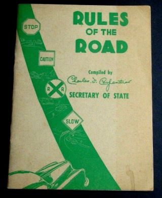 March 1953 Illinois Rules Of The Road Operator 