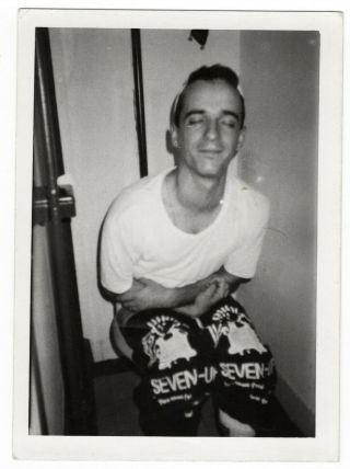 Vintage Gay Int Photo Young Guy Man In Toilet Wc Pants Down Funny Weird Unusual
