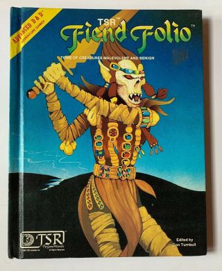 Vintage 1981 Tsr Advanced Dungeons & Dragons Hardcover Fiend Folio Book