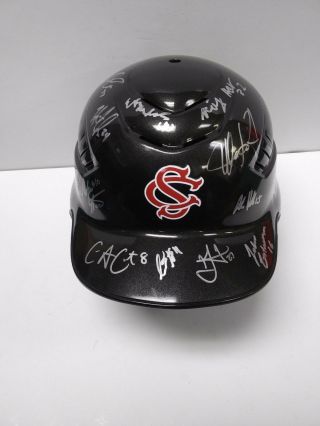 2018 South Carolina Gamecocks Baseball Team Signed Helmet