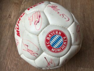 Bayern Munich Munchen Signed Football Multi - Signed Autograph Hand Signed Vintage