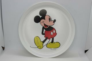 Mickey Mouse Walt Disney Productions Melamine Plastic 10 Inch Plate Vintage