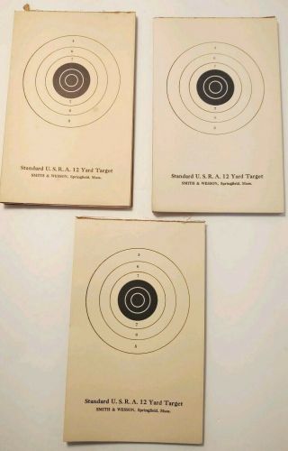 50,  Smith Wesson Vtg Paper Shooting Targets Standard U.  S.  R.  A.  12 Yard Targets