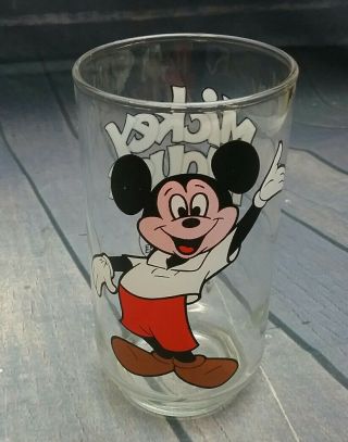 Vintage Mickey Mouse Club (promo) Souvenir Drinking Glass 5 1/4 " Tall