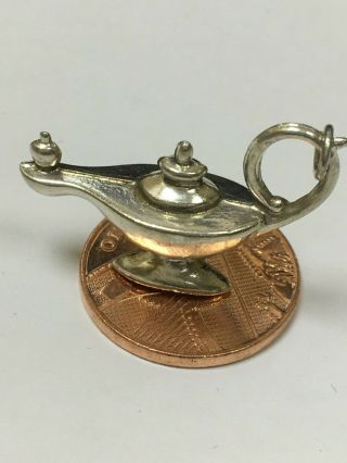 Vintage Sterling Silver Oil Lamp/genie Charm