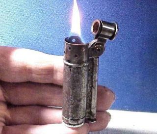 Ww2 Steel Dunhill Service Military Trench Lighter,  Vtg Pat.  Pend