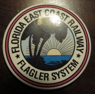 Vintage Florida East Coast Railway Flagler System Refrigerator Fridge Magnet